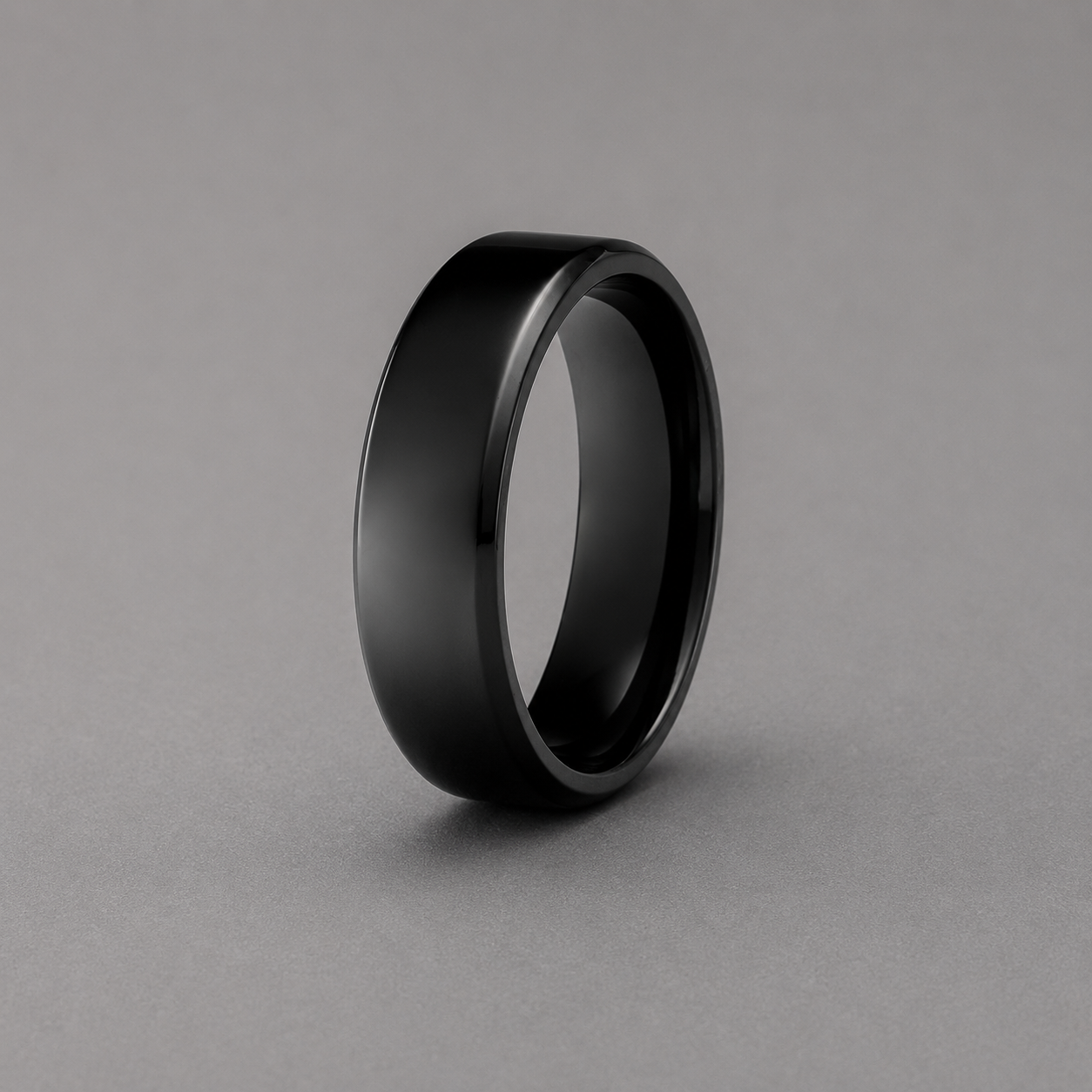 Black ring on a grey background
